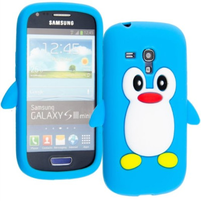 Силиконови гърбове Силиконови гърбове за Samsung Силиконов гръб ТПУ 3D пингвин за Samsung Galaxy S3 mini I8190 син
